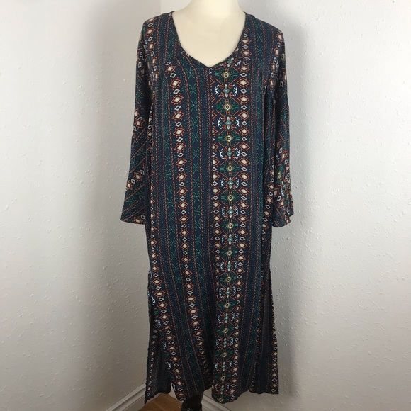 Anthropologie Dresses & Skirts - I. Madeline Midi Dress Aztec Print
